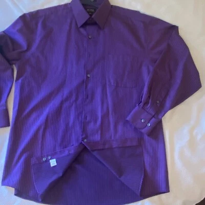 Camisas de vestir para hombre talla 16 1/2 largo Slv púrpura carbón con botones, apt 9 usadas en excelente estado Foto 1 de 2