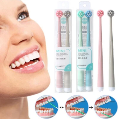 2x Toothbrush Dental Beauty For Teeth Whitening Instrument Tongue Scraper Adult~ - Image 1 of 4