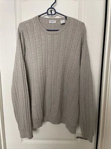 Izod Lacoste Men's Beige Pullover Sweater Size XL 100% Cotton - Picture 1 of 3