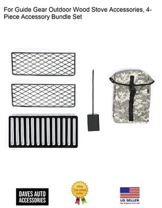 For Guide Gear Outdoor Wood Stove Accessories, 4-Piece Accessory Bundle Set - Picture 1 of 12