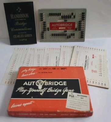1959 Autobridge Card Game Play Yourself Bridge Vintage MCM Complete 48 Hand Set - Image 1 of 4