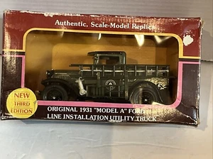 1917 MODELLO TT FORD 1/25 PRESSOFUSO BELL SYSTEM GP TRUCK + 1931 MODEL A LINE TRUCK NUOVO CON SCATOLA - Foto 1 di 6