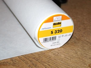 Vlieseline S 320 Schabrackeneinlage Weiß Bügelvlies 45x50cm Meterware - Bild 1 von 3
