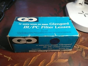 Glengard 12x Lot Welding IR/PC Helmet Glass Filter Lenses 2"x4 1/4" Shade #5 NOS - Picture 1 of 7