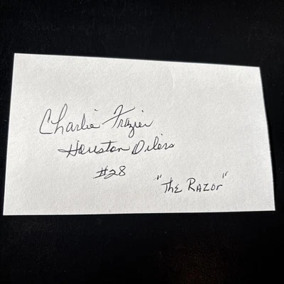 Charlie “The Razor” Frazier (TX So.) Track Star & ‘62 Houston Oilers WR/End D.22 - Image 1 of 2