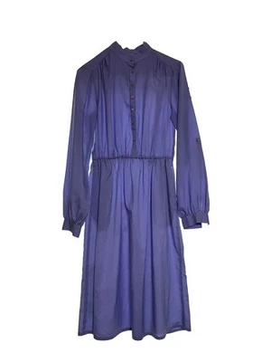 Vestido Vintage Roxo Claro Manga Longa Tamanho 10 - Imagem 1 de 4