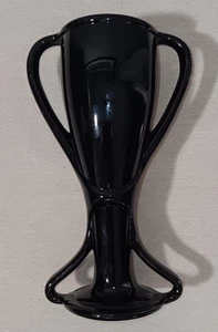 VTG Art Deco Vase Fostoria Glass Co Black Amethyst Glass - Picture 1 of 3