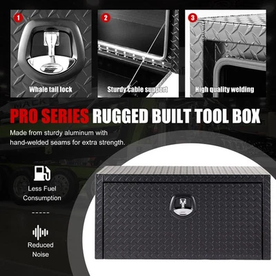 Aluminum Tool Box Underbody Truck Trailer Tool Storage Organizer 36"x18"x18" - Image 1 of 4