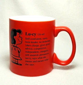 Hallmark Peanuts Lucy Definition Red Coffee Mug Hallmark Exclusive Peanut WW LLC - Picture 1 of 7