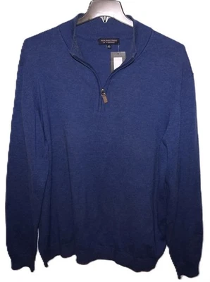 Roundtree Yorke 1/4 Zip Sweater Blue Heather TALL XLT NWT - Image 1 of 4