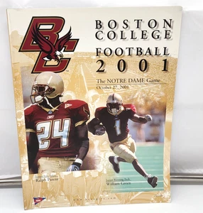 NOTRE DAME vs. BOSTON COLLEGE - COLLEGE FOOTBALL PROGRAM - 2001 - NEAR MINT - Picture 1 of 1