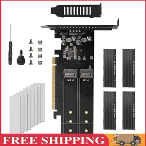 M.2 NVME Expansion Card Key PCIE 3.0 X16 SSD Riser Card 4 Slot (4pcs Heatsink) - Bild 1 von 11