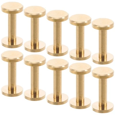  10 pezzi di ricambio per rivetti in ottone versatili, viti a testa piatta per - Immagine 1 di 4