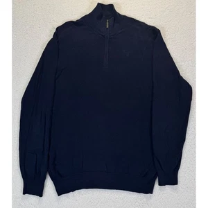 Barbour 1/2 Zip Pullover Sweater Knit Navy Classic Casual Comfy, Mens Small - Picture 1 of 7