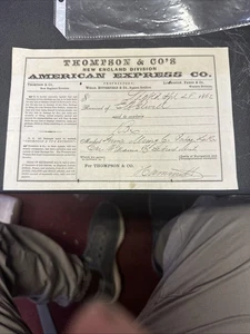 American Express Co Quincy Copper Mining Co Hancock Michigan Mi Mine Paper 1862 - Picture 1 of 6