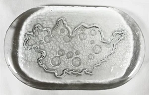 Heavy Glass Cheese Platter Glasi Hergiswil Roberto Niederer Schweizerplatte 22cm - Bild 1 von 3