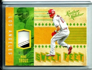 Mike Trout 2019 Panini Leather & Lumber Sweet Feet D # 08/10 # SF-MT Angels - Foto 1 di 3