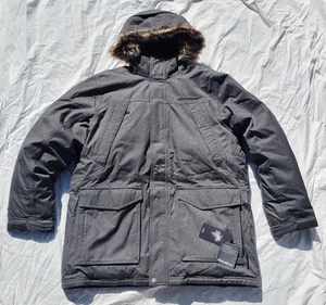 Eddie Bauer Men Superior Down Parka Coat Dark Charcoal Heather Grey XL New - Picture 1 of 21