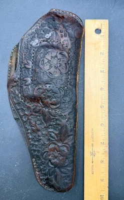 Funda tallada floral vintage RH HOYT trabajada a mano leer 44 5 Foto 1 de 4