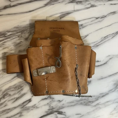 Vintage Sears Craftsman Professional Leather Electricians Tool Pouch 940462 - Image 1 of 2