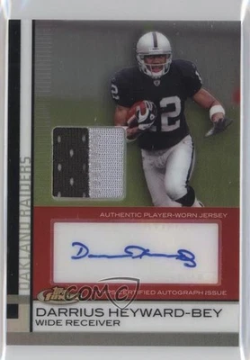2009 Topps Finest Rookie Red Refractor /15 Darrius Heyward-Bey RPA Patch Auto RC - Image 1 of 2