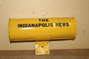 Rare Vintage 1950's The Indianapolis News Newspaper Metal Embossed Mailbox Sign - Picture 1 of 10