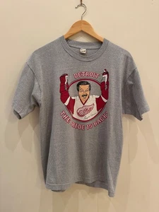 Vintage 1987 Detroit Red Wings The Pride Is Back Jacques Demers Shirt Gray XL - Picture 1 of 5