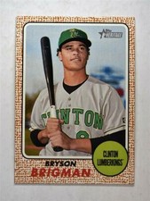 2017 Topps Heritage Minors Base #53 Bryson Brigman - Clinton LumberKings