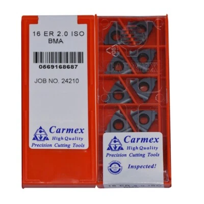 10pcs (1box) 16ER 2.0 ISO BMA High quality Threaded blade Carbide Inserts - Image 1 of 3