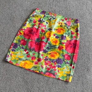 / Paul et Duffier Vintage Floral Skirt Cotton Spring Summer NWOT MEDIUM - Picture 1 of 3