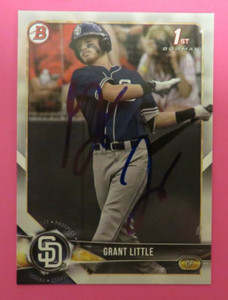 2018 Bowman 1st card, San Diego Padres - GRANT LITTLE - Autograph