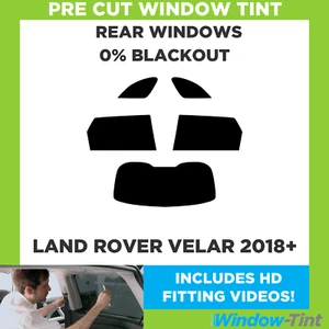Pour Land Rover Velar 2018 + Pré Coupe Vitre Teintée Arrière 0% Blackout Film - Picture 1 of 10