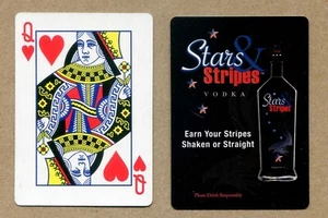 STARS & STRIPES VODKA. Queen of Hearts, SWAP PLAYING CARD - Picture 1 of 3