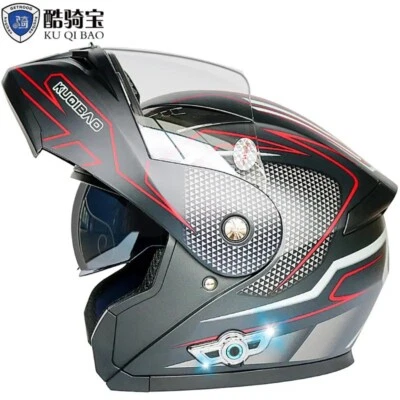 CASCO DE MOTO INCORPORADO BLUETOOTH ABATIBLE ANTINIEBLA HD DOBLE LENTE ABS CASCO DE CHOQUE Foto 1 de 4