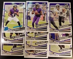 2023 Donruss mit RCs Baltimore RAVENS Football Team Set (10c) - Bild 1 von 1