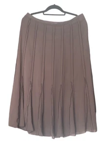 W Lane Womens Skirt Size 12 Brown Coffee Panel Flared Lined NWOT - Picture 1 of 7