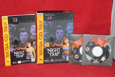 Night Trap (Sega CD 32X, 1994) Registration card cut off. (CIB, Complete) - Image 1 of 4