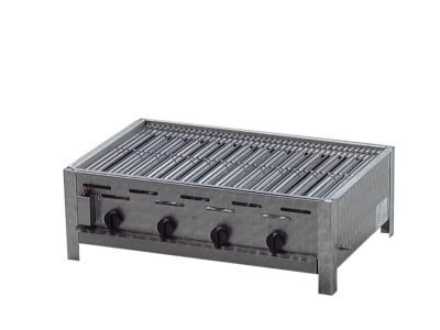 Gasgrill Edelstahl Gastrobräter 4 flammig mit Edelstahl Rost, 81 x 53 x 27 cm - Bild 1 von 4