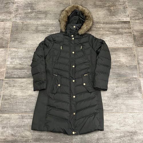 Michael Kors Piumino Piumino Parka Cappuccio in Pelliccia Finta Verde Oliva Donna M Cappotto
