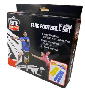 Elite Athletics Flag Football 10 Person Set W/Cones Adult/Youth *New In Box* - Picture 1 of 3