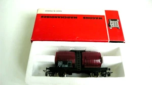 JOUEF "HO" WAGON BI-FOUDRE 2 ESSIEUX REF 6430 Lg 14cm 1969 BON ÉTAT BOITE - Imagen 1 de 5