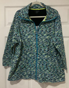 Catherines Petite Sz 1XWP (18-20) Womens Multicolor Gym Play Jacket w/Pockets