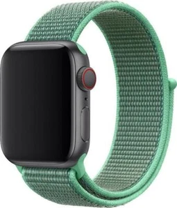 Véritable Apple Montre Bracelet Sport Nylon Bande 38mm/40mm - Menthe Verte - - Photo 1 sur 6