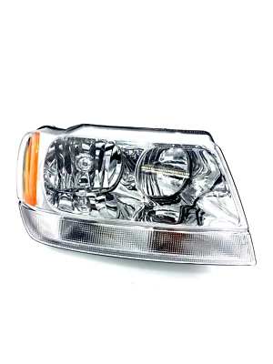 Farol de passageiros Mopar destro fabricante de equipamento original Jeep Grand Cherokee 2001-2004 europeu - Imagem 1 de 3