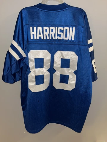 Marvin Harrison NFL Indianapolis Colts Reebok Stitched Jersey Mens 2XL +2 Length Cover