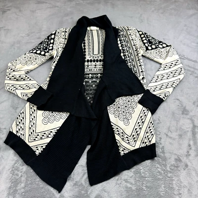 Cárdigan Suéter Anthropologie Mujer Talla S Asimétrico Geométrico Boho Lagenlook Foto 1 de 4