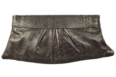 Bolso de Mano Lauren Merkin Talla Pequeña Marrón Cuero Metálico Bolso sin asas Informal Foto 1 de 4