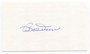 Bob "Bobby" Doerr Signed 3x5 Index Card Autographed MLB Baseball Red Sox HOF - Picture 1 of 2