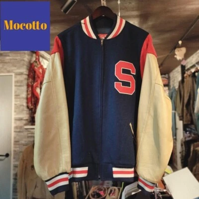 Eff Stadium Mlb Rainiers Leather Sleeve Blouson 2Xl Old Clothes Used Item Japan - Image 1 of 4