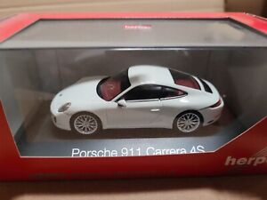 Porsche 911 Carrera 4S Coupé blanche - HERPA -  Echelle 1/43